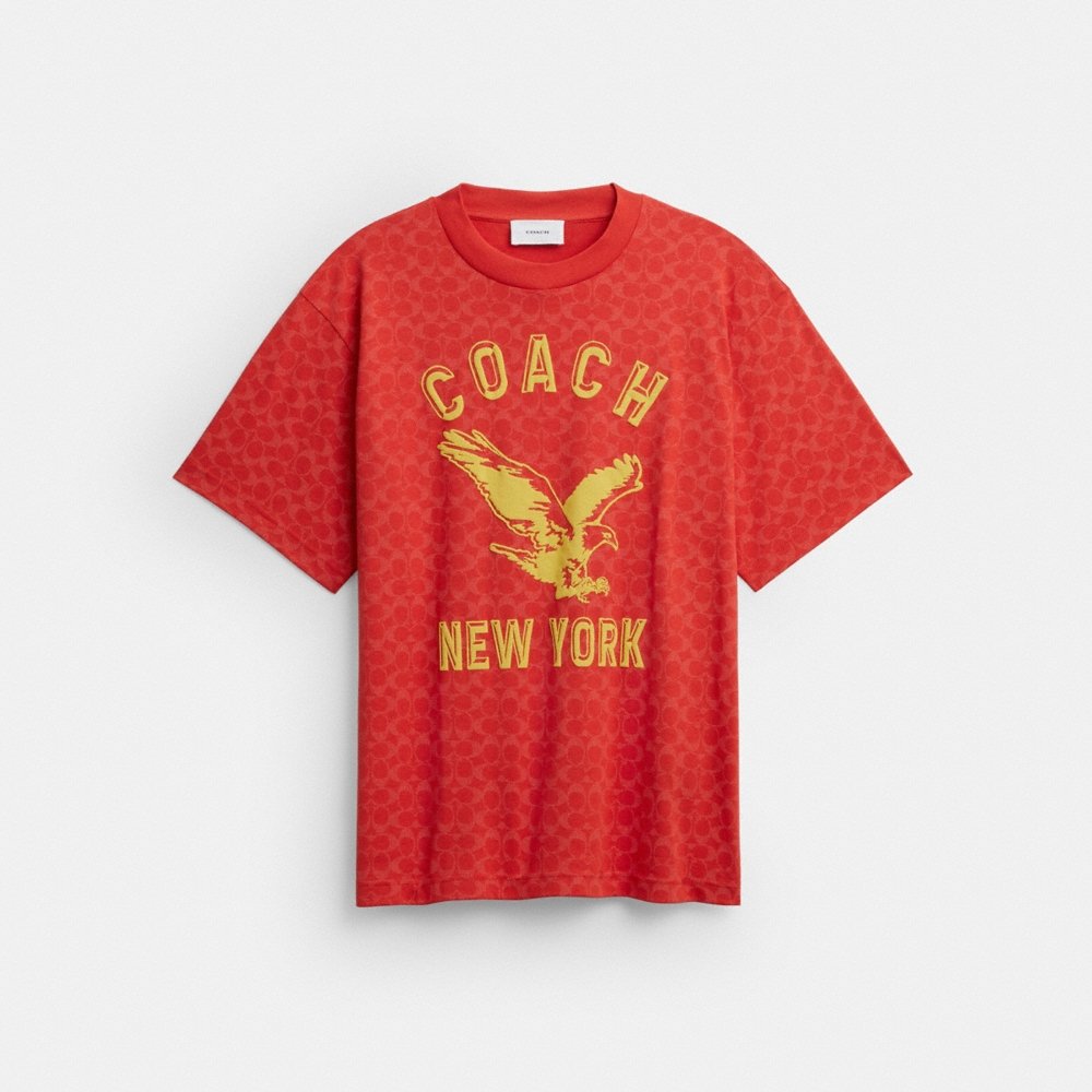 Coach Eagle Short Sleeve Relaxed T-Shirt In Organic Cotton - Preorder