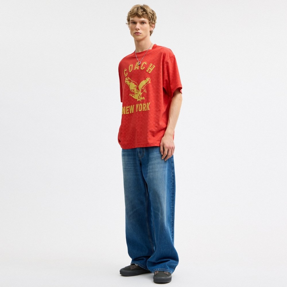 Coach Eagle Short Sleeve Relaxed T-Shirt In Organic Cotton - Preorder