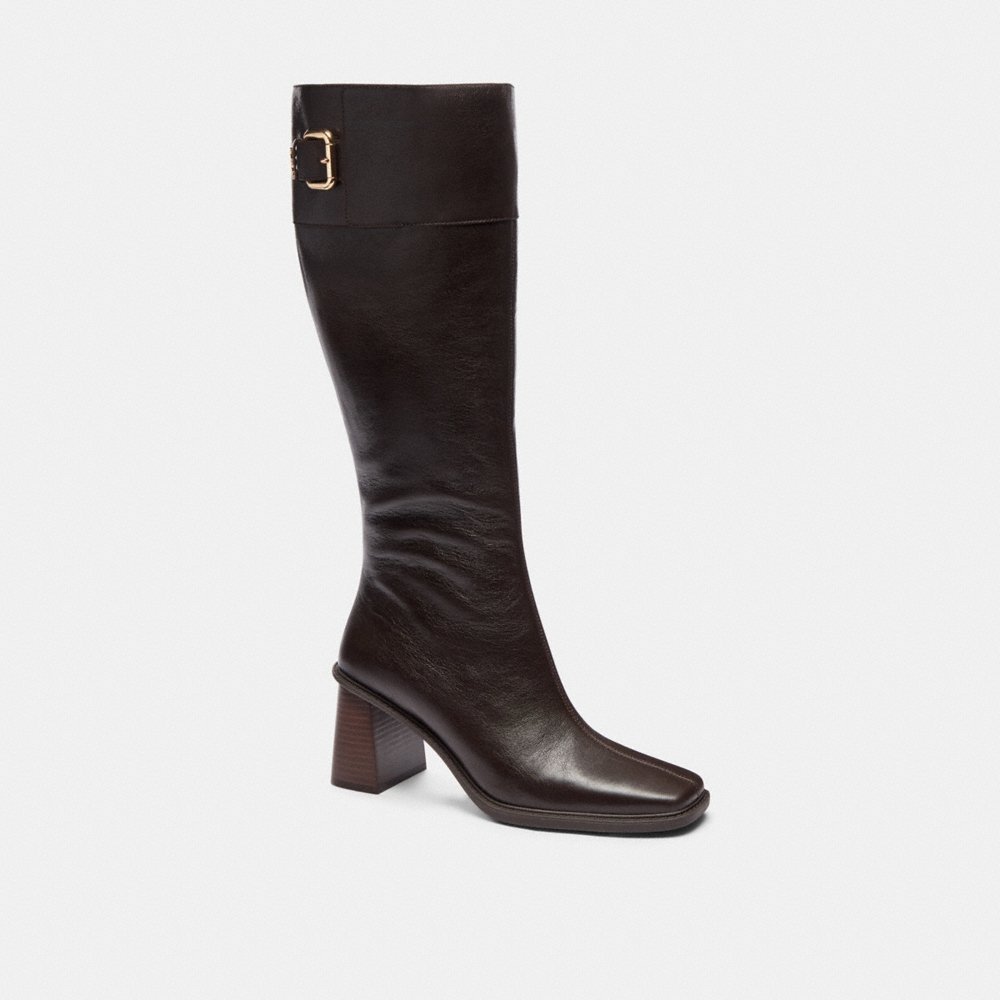 Coach Outlet Extended Calf Heeled Buckle Boot - Preorder