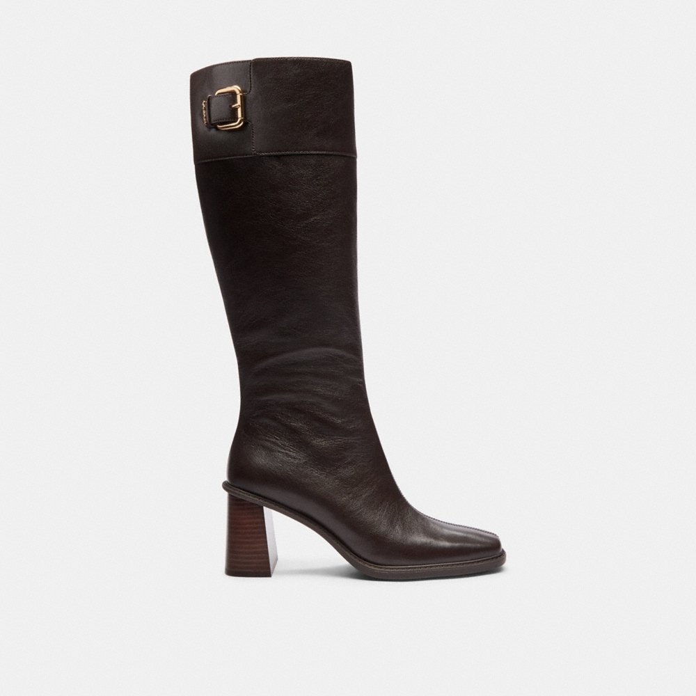 Coach Outlet Extended Calf Heeled Buckle Boot - Preorder