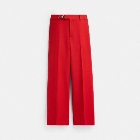 Coach Solid Flare Trousers - Preorder — Vintage Red