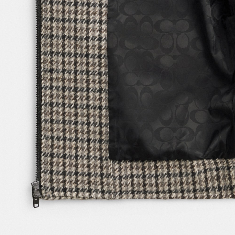 Coach Houndstooth Short Wool Coat - Preorder
