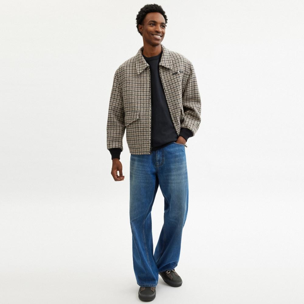 Coach Houndstooth Short Wool Coat - Preorder