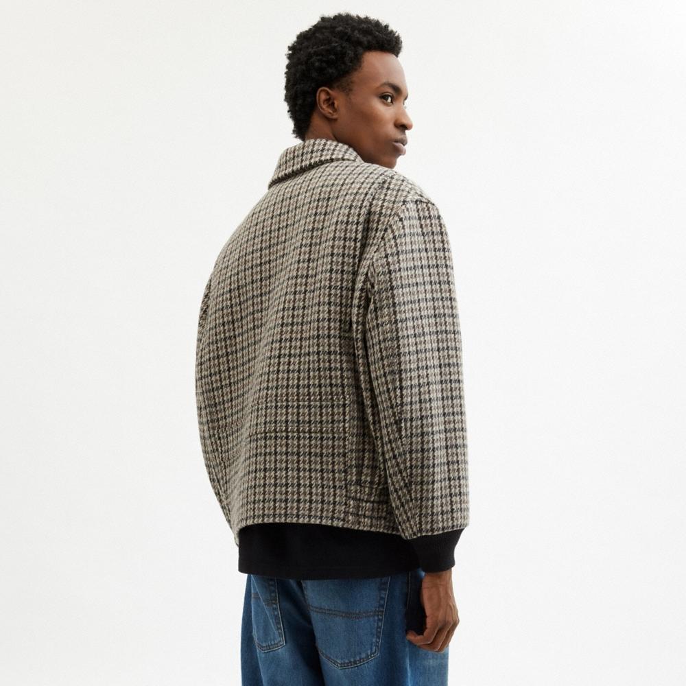 Coach Houndstooth Short Wool Coat - Preorder