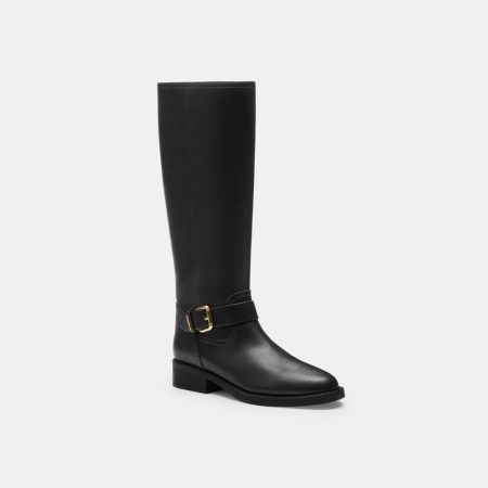 Coach Outlet Extended Calf Riding Boot - Preorder — Black