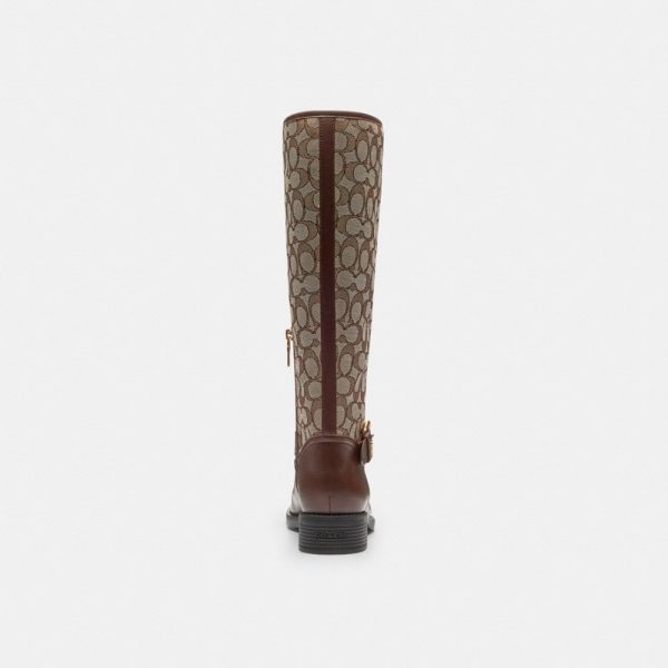 Coach Outlet Extended Calf Riding Boot In Signature Jacquard - Preorder