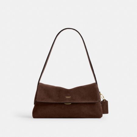 Coach Chelsea Shoulder Bag 26 - Preorder — Brass/Dark Chocolate