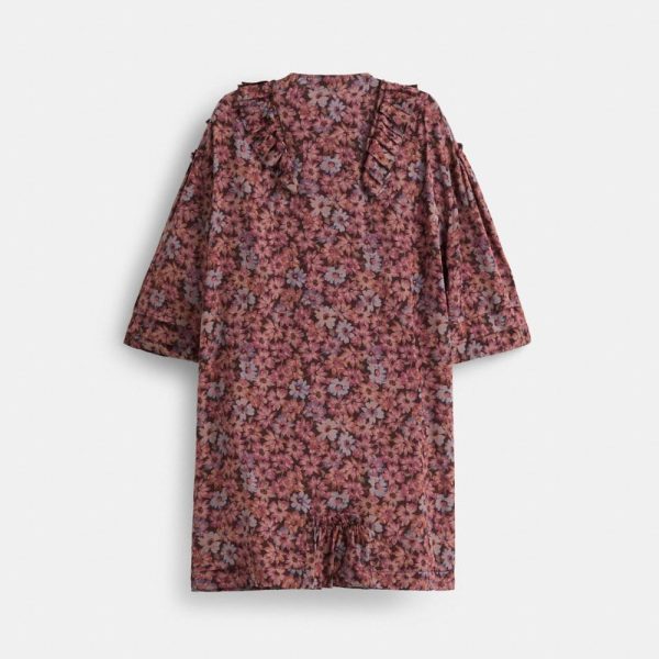Coach Restored Short Glam Rock Prairie Dress With Ruffles - Preorder