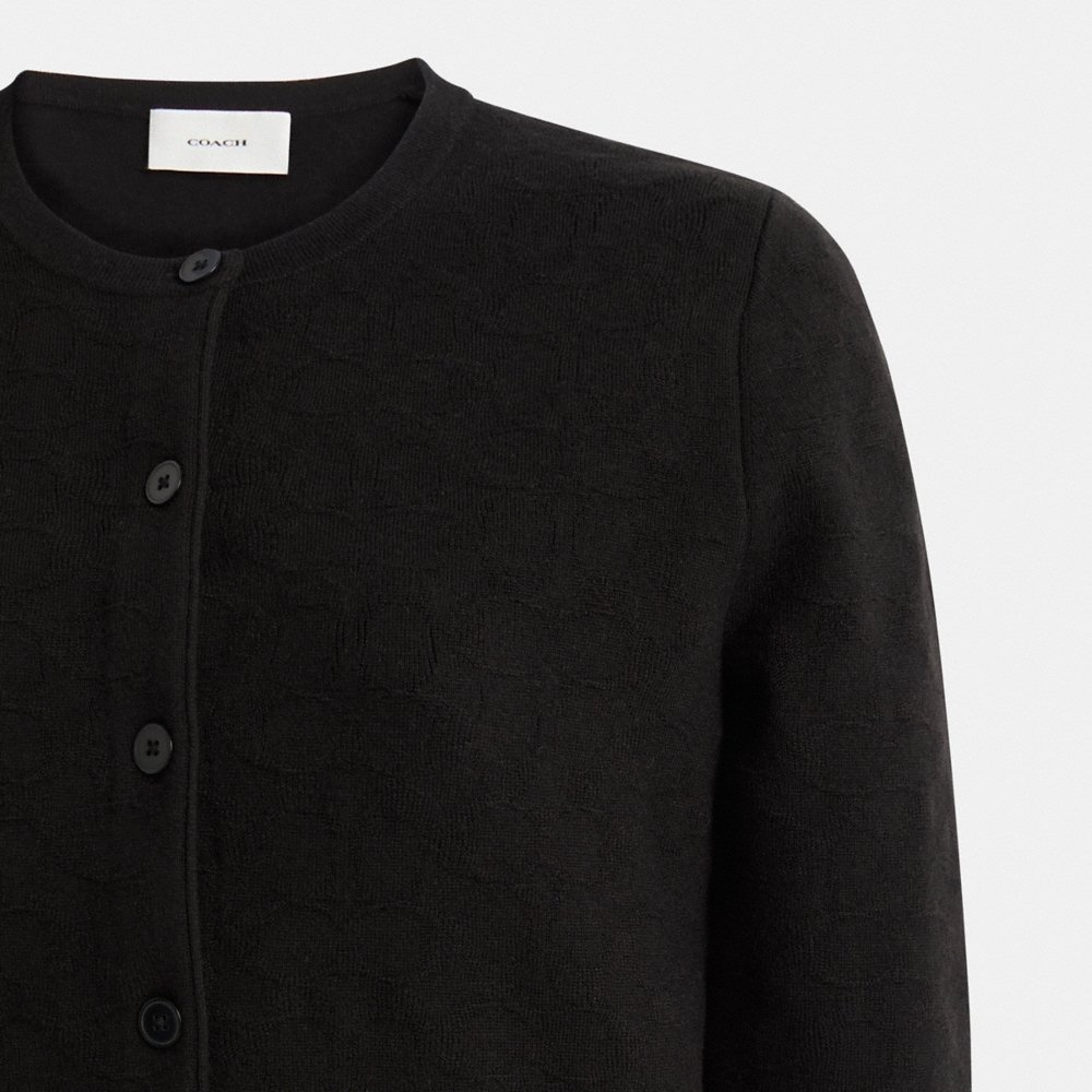 Coach Restored Signature Knit Cropped Cardigan - Preorder