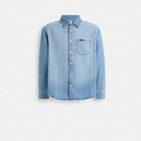 Coach Restored Denim Shirt - Preorder — Light Wash