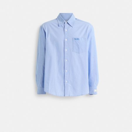 Coach Restored Mix Media Shirt - Preorder — Blue/White