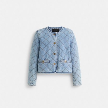 Coach Restored Heritage C Quilted Denim Jacket - Preorder — Blue