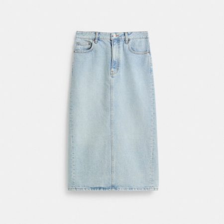 Coach Restored Long Denim Skirt - Preorder — Blue