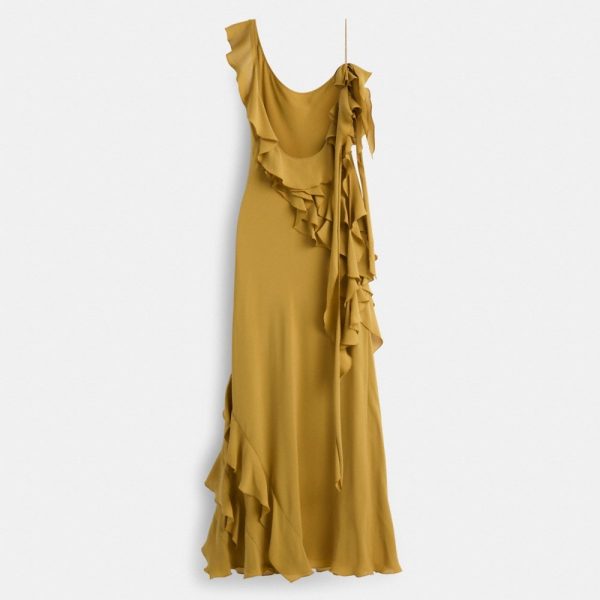 Coach Restored Bias Dress With Ruffle Neckline - Preorder