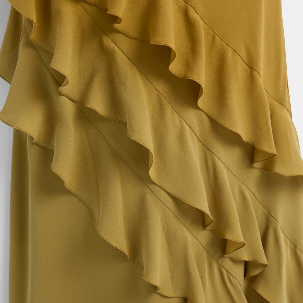 Coach Restored Bias Dress With Ruffle Neckline - Preorder