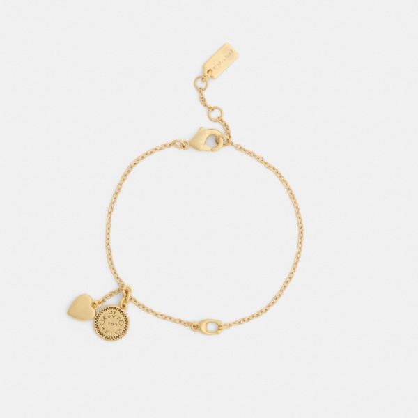 Coach Heart And Coin Linear Bracelet - Preorder