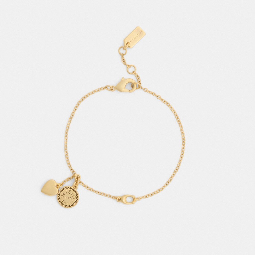 Coach Heart And Coin Linear Bracelet - Preorder