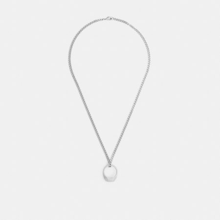 Coach Signet Ring Pendant Necklace - Preorder — Silver