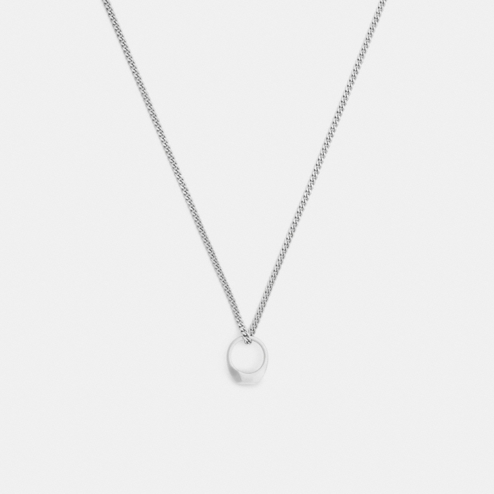 Coach Signet Ring Pendant Necklace - Preorder