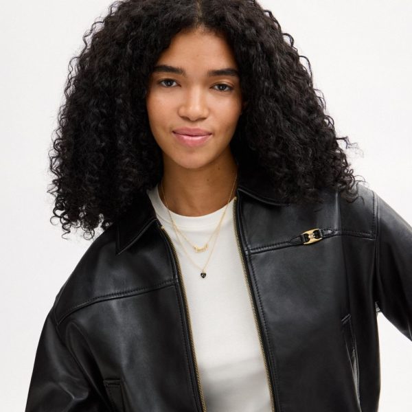 Coach Outlet Coach Script Resin Heart Layered Necklace - Preorder