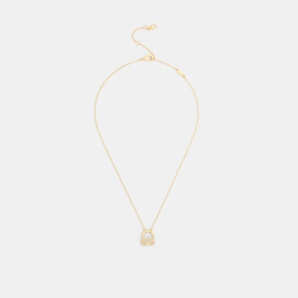 Coach Outlet Pavé Tabby Pendant Necklace - Preorder