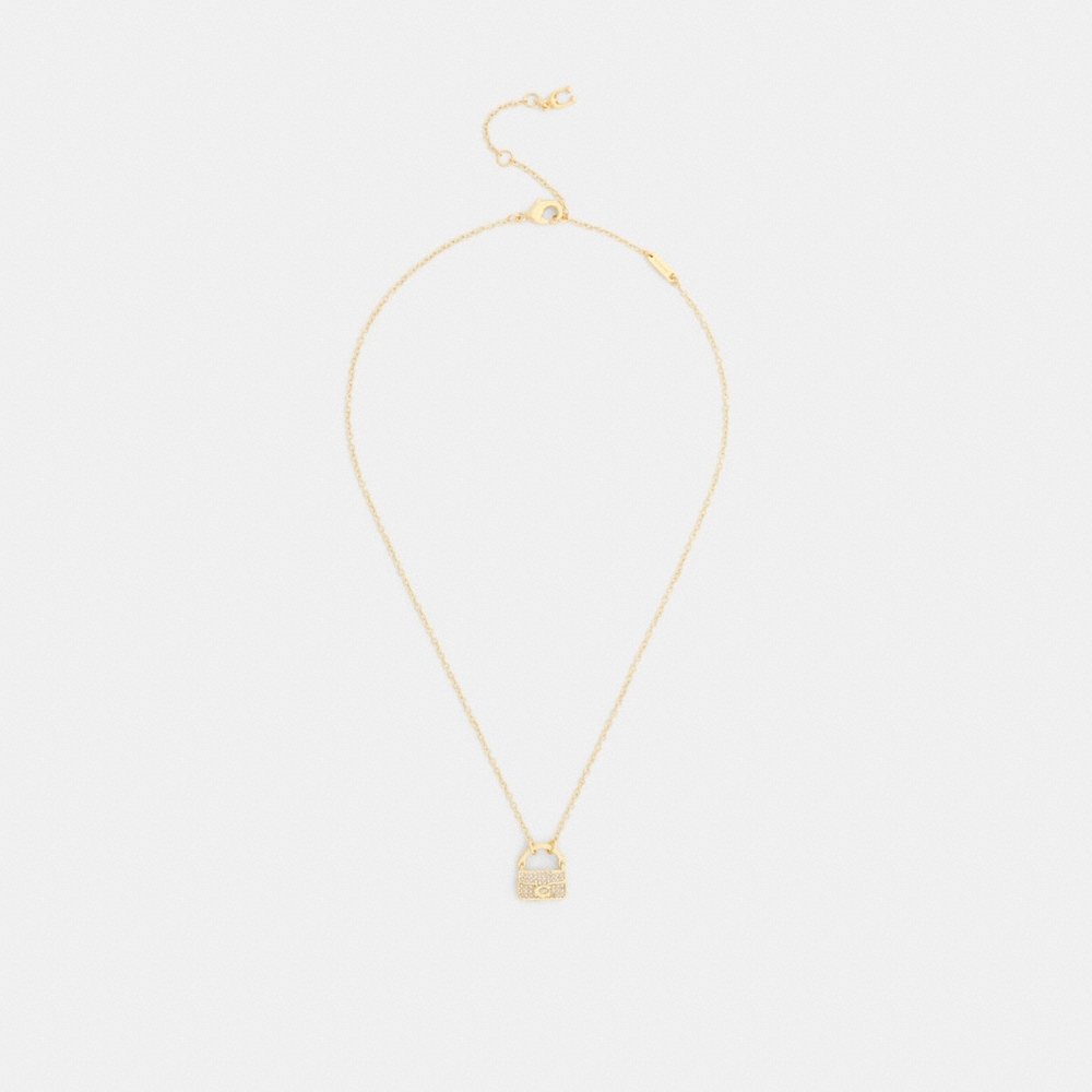 Coach Outlet Pavé Tabby Pendant Necklace - Preorder