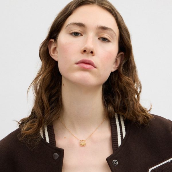 Coach Outlet Pavé Tabby Pendant Necklace - Preorder
