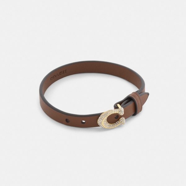 Coach Signature Pavé Leather Bracelet - Preorder