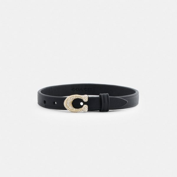 Coach Signature Pavé Leather Bracelet - Preorder