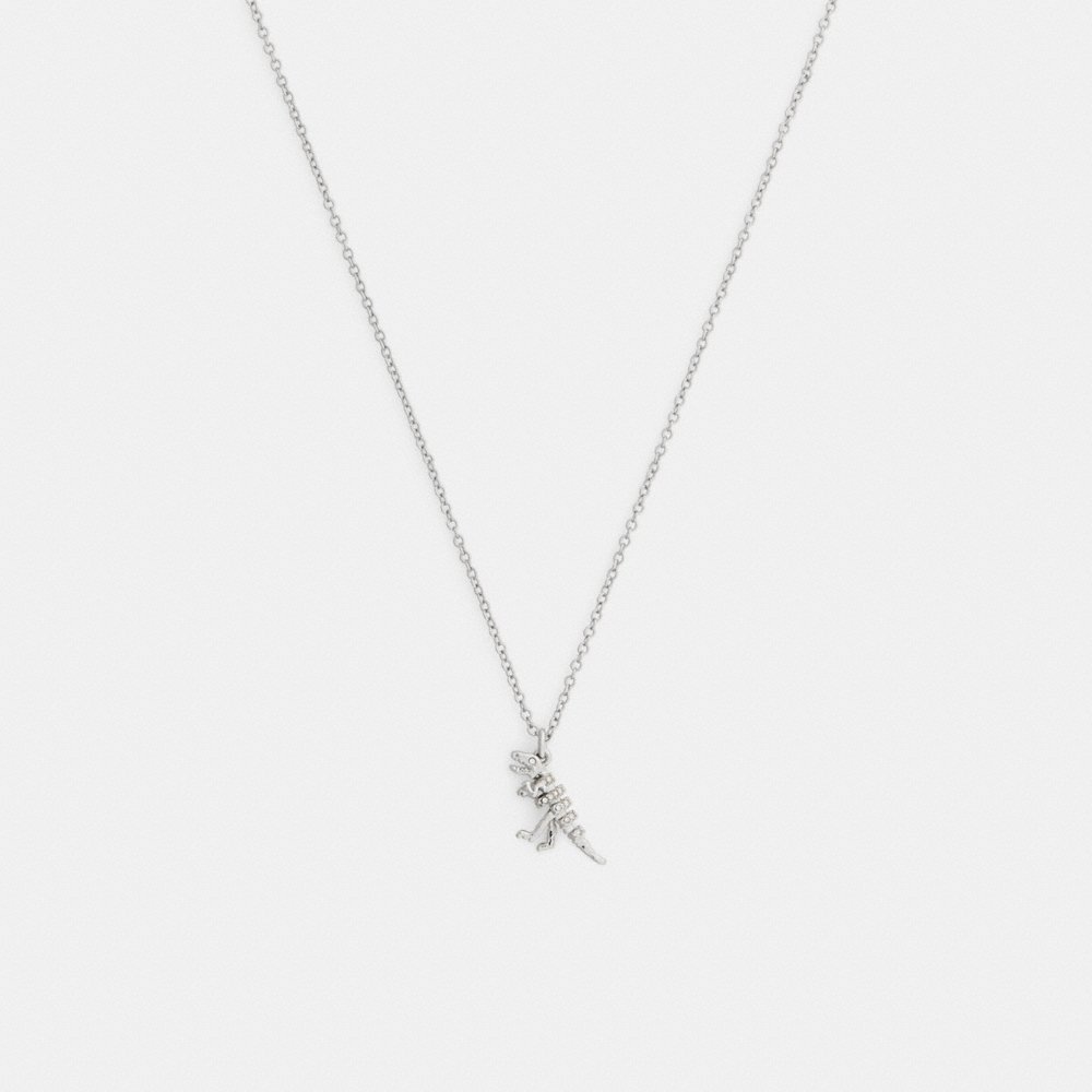 Coach Pavé Skeletal Rexy Pendant Necklace - Preorder