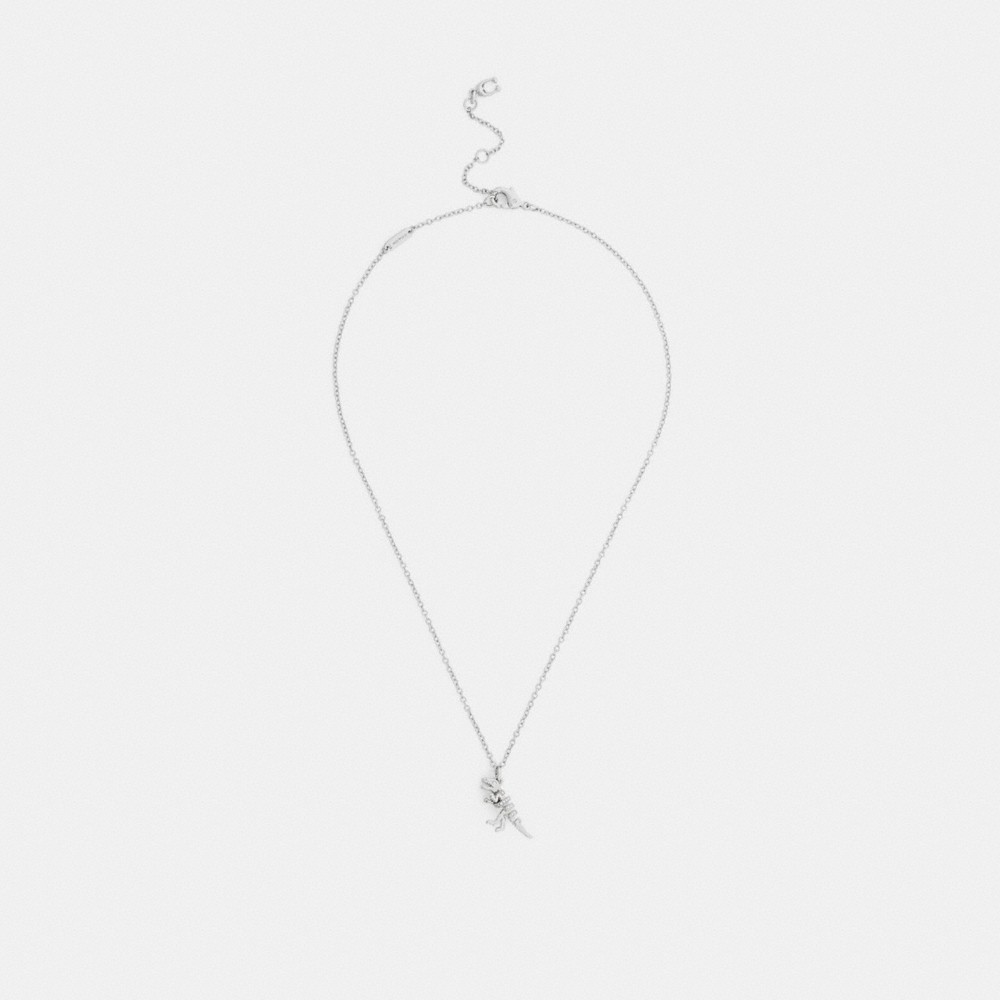 Coach Pavé Skeletal Rexy Pendant Necklace - Preorder