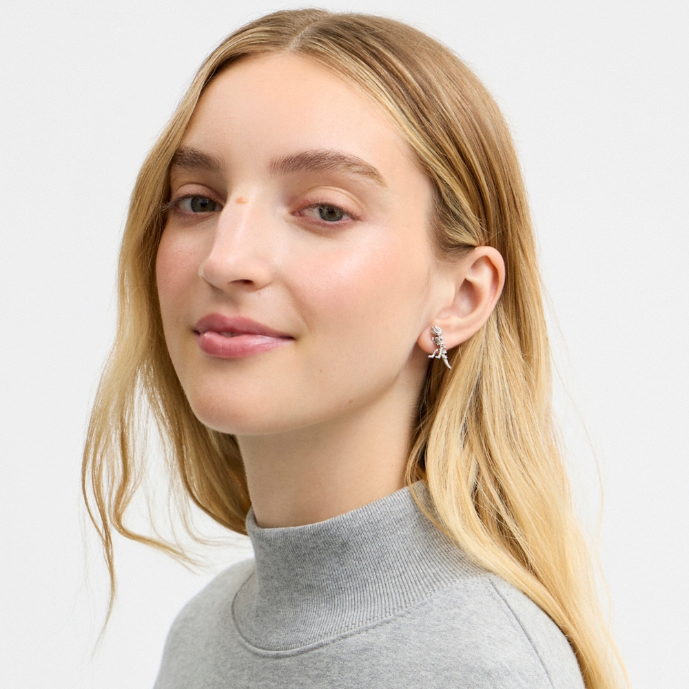 Coach Pavé Skeletal Rexy Stud Earrings - Preorder