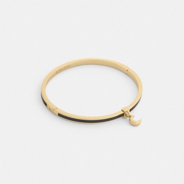 Coach Outlet Moon Charm Enamel Thin Hinged Bangle - Preorder