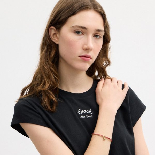 Coach Outlet Cherry Charm Enamel Thin Hinged Bangle - Preorder