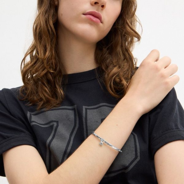 Coach Outlet Star Charm Thin Hinged Bangle - Preorder