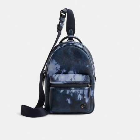 Coach Restored Charter Pack With Tie-Dye Print - Preorder — Midnight Navy Multi