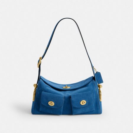 Coach Turnlock Haversack Bag - Preorder — Brass/Blue Jay