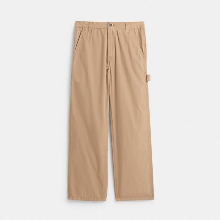 Coach Restored Cotton Trousers - Preorder — Khaki