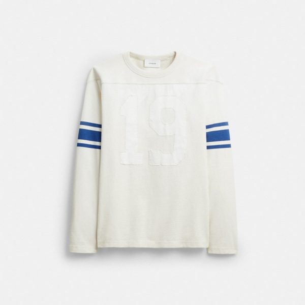 Coach Striped Varsity Long Sleeve T-Shirt In Organic Cotton - Preorder