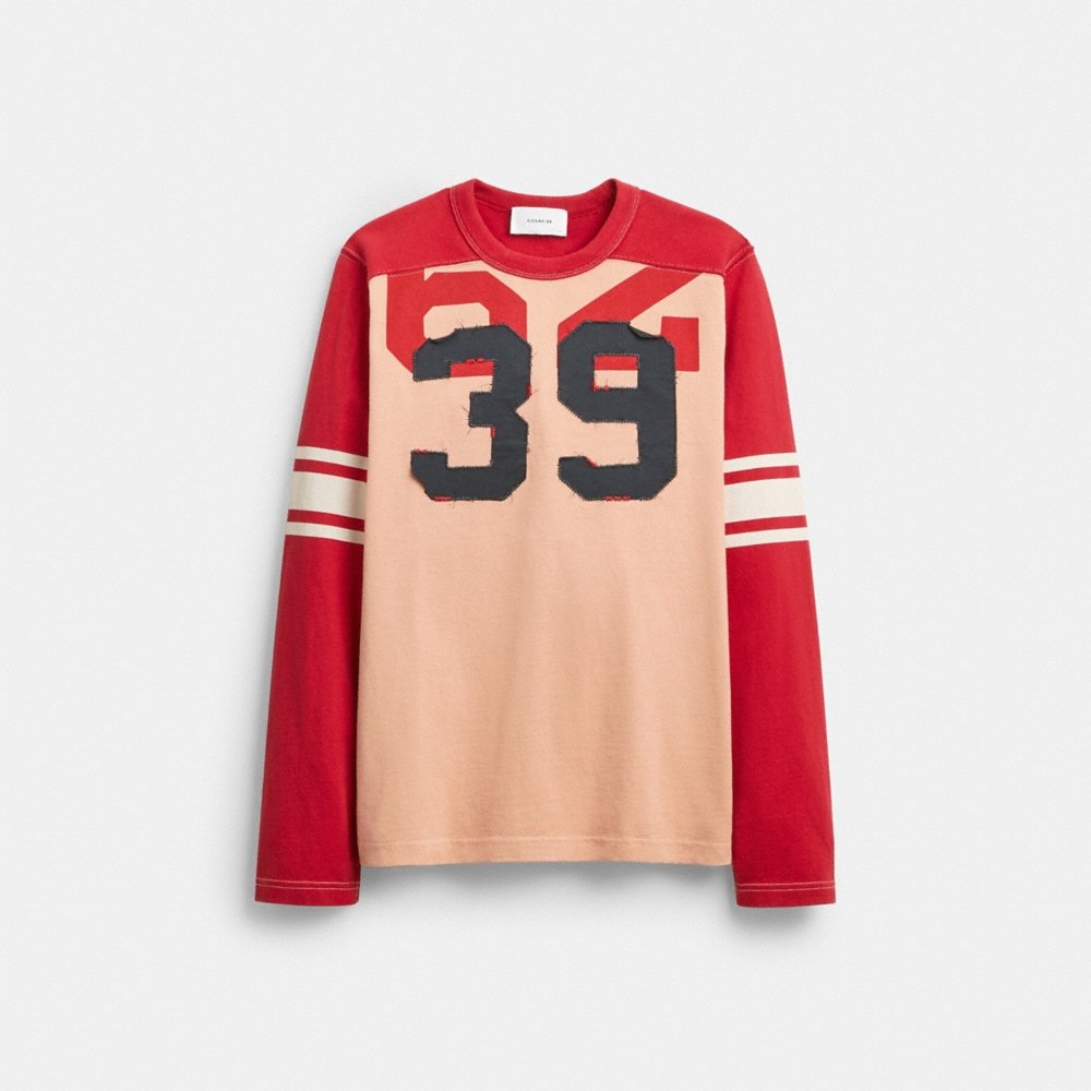 Coach Long Sleeve Varsity T-Shirt In Organic Cotton - Preorder