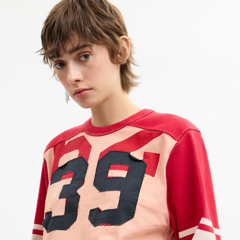 Coach Long Sleeve Varsity T-Shirt In Organic Cotton - Preorder
