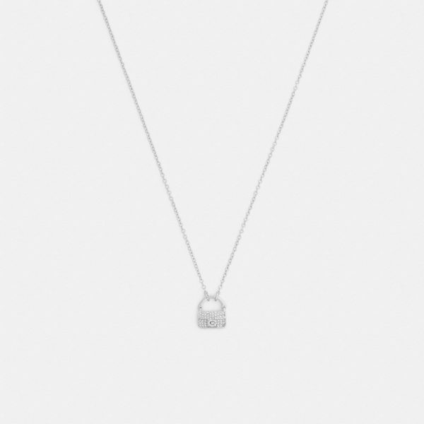Coach Outlet Pavé Tabby Pendant Necklace - Preorder