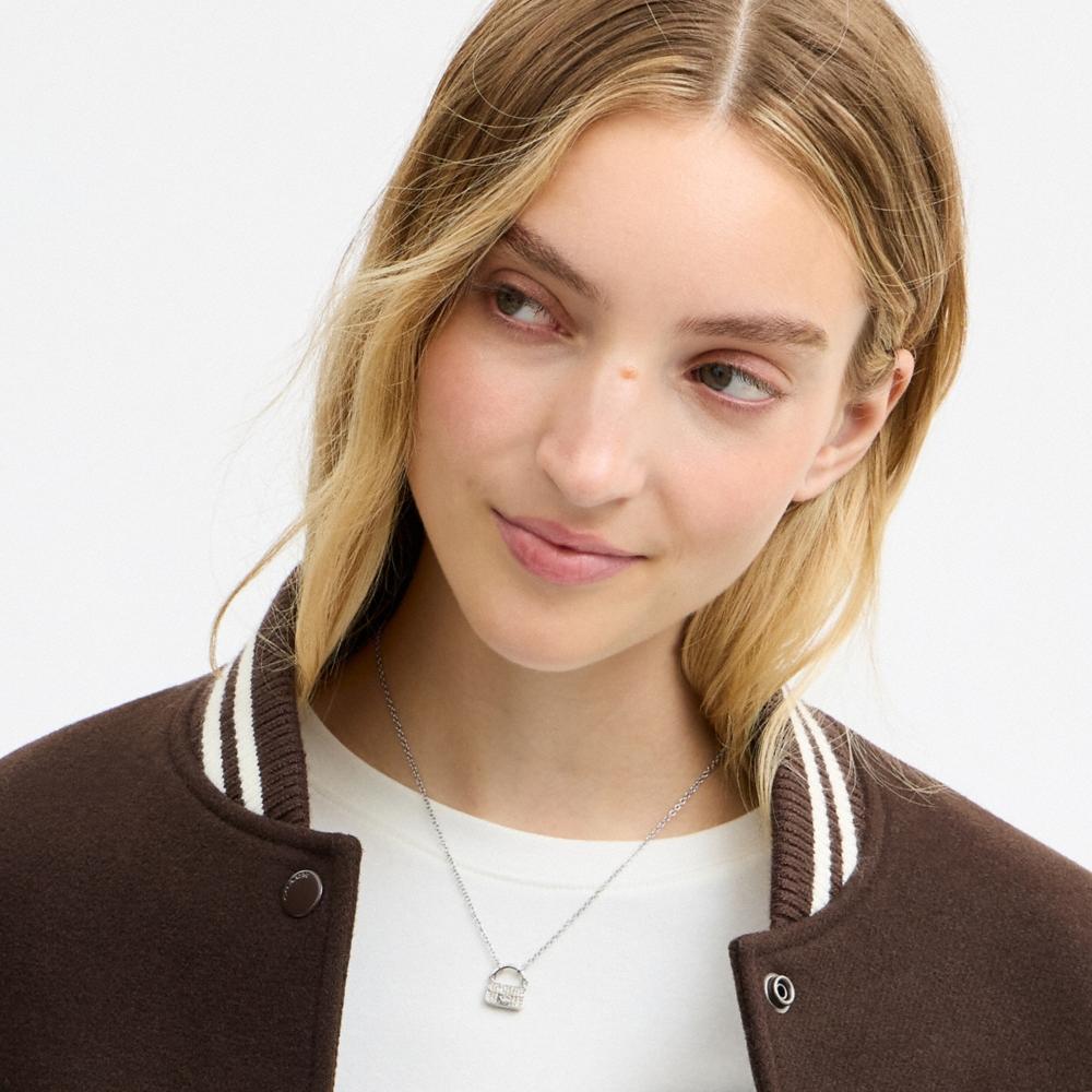 Coach Outlet Pavé Tabby Pendant Necklace - Preorder