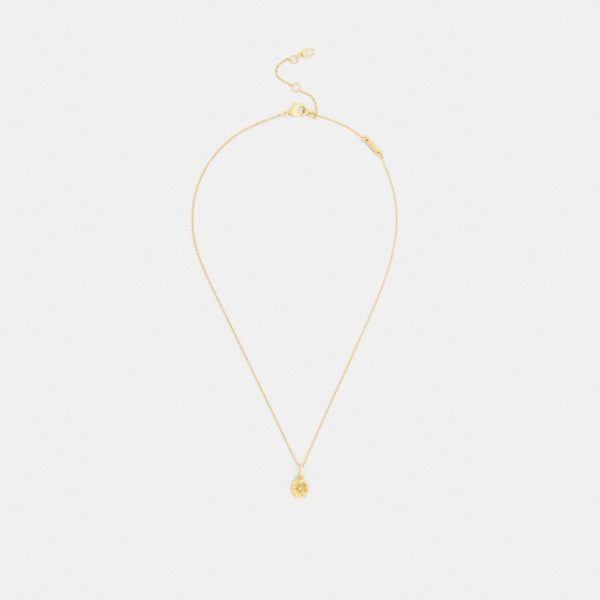 Coach Outlet Tea Rose Solitaire Pendant Necklace - Preorder
