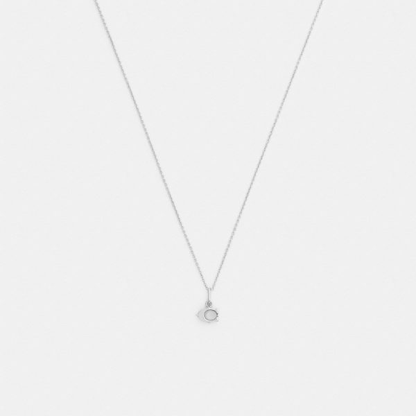 Coach Outlet Signature Solitaire Pendant Necklace - Preorder