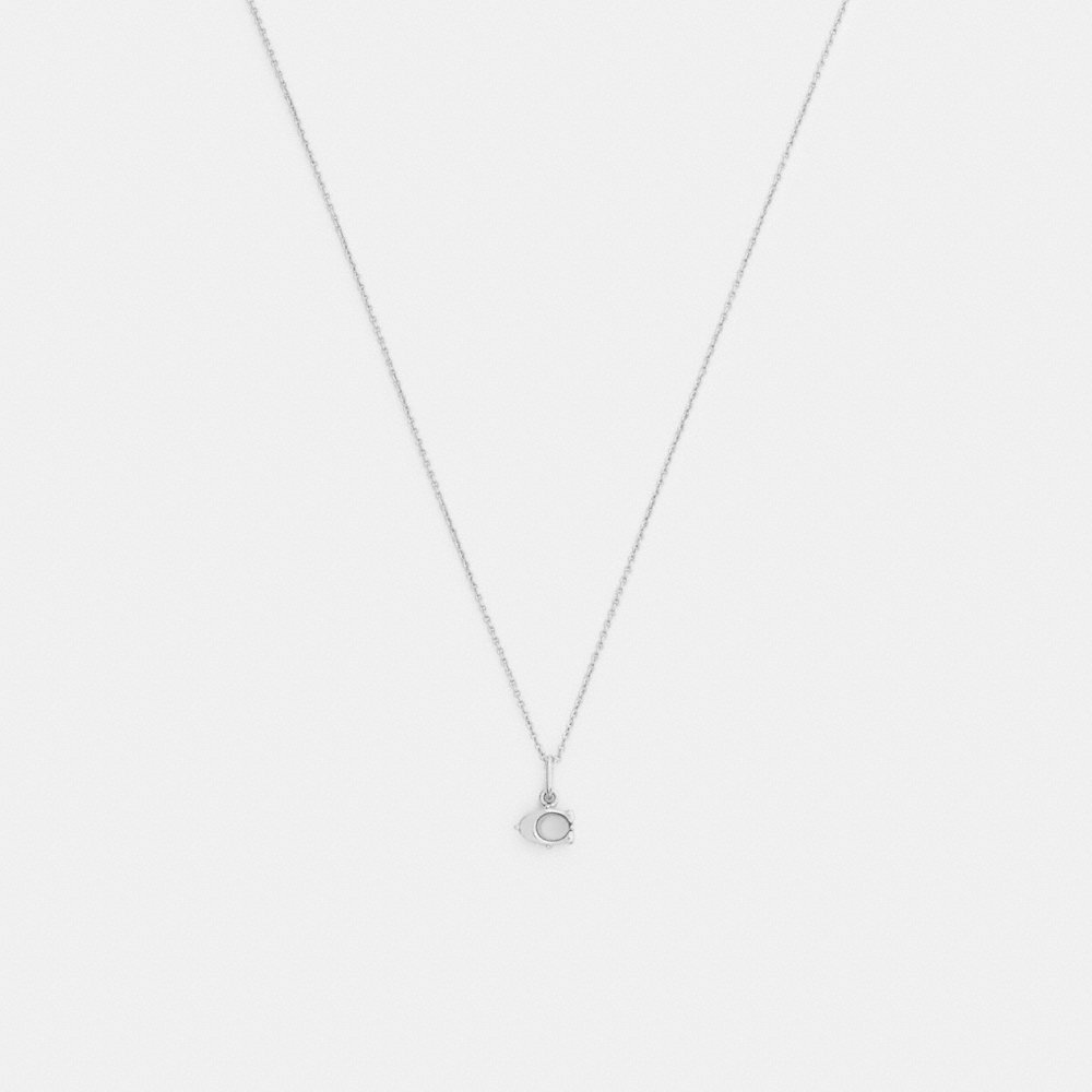 Coach Outlet Signature Solitaire Pendant Necklace - Preorder