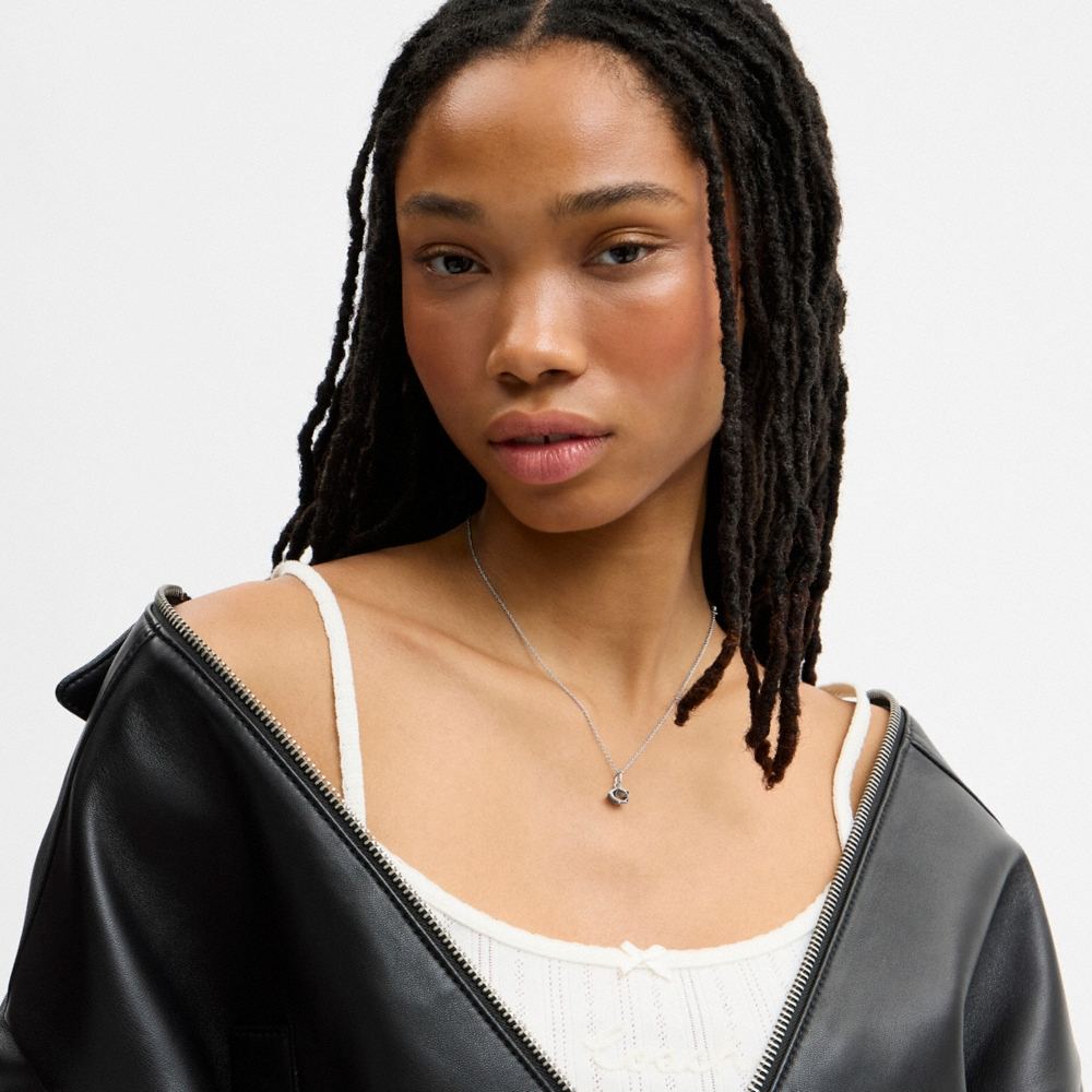 Coach Outlet Signature Solitaire Pendant Necklace - Preorder
