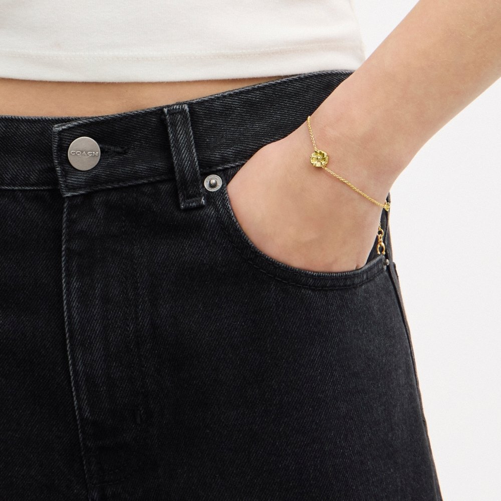 Coach Outlet Tea Rose Solitaire Linear Bracelet - Preorder