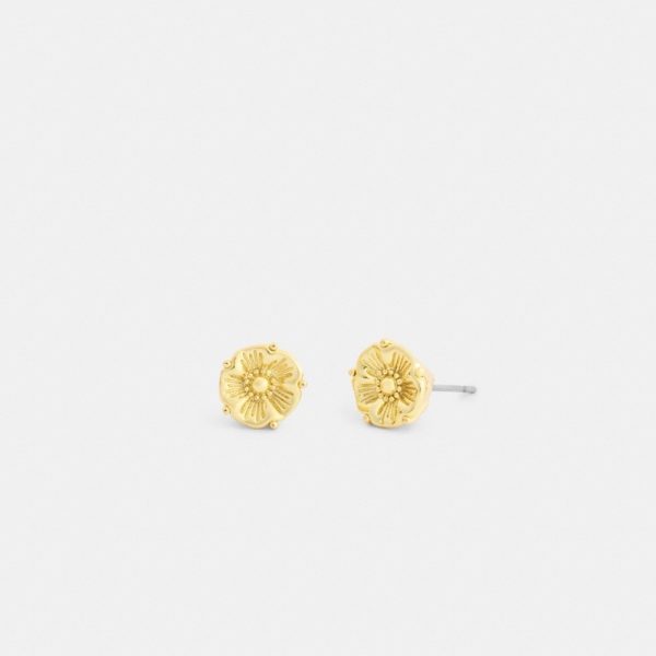 Coach Outlet Tea Rose Stud Earrings - Preorder