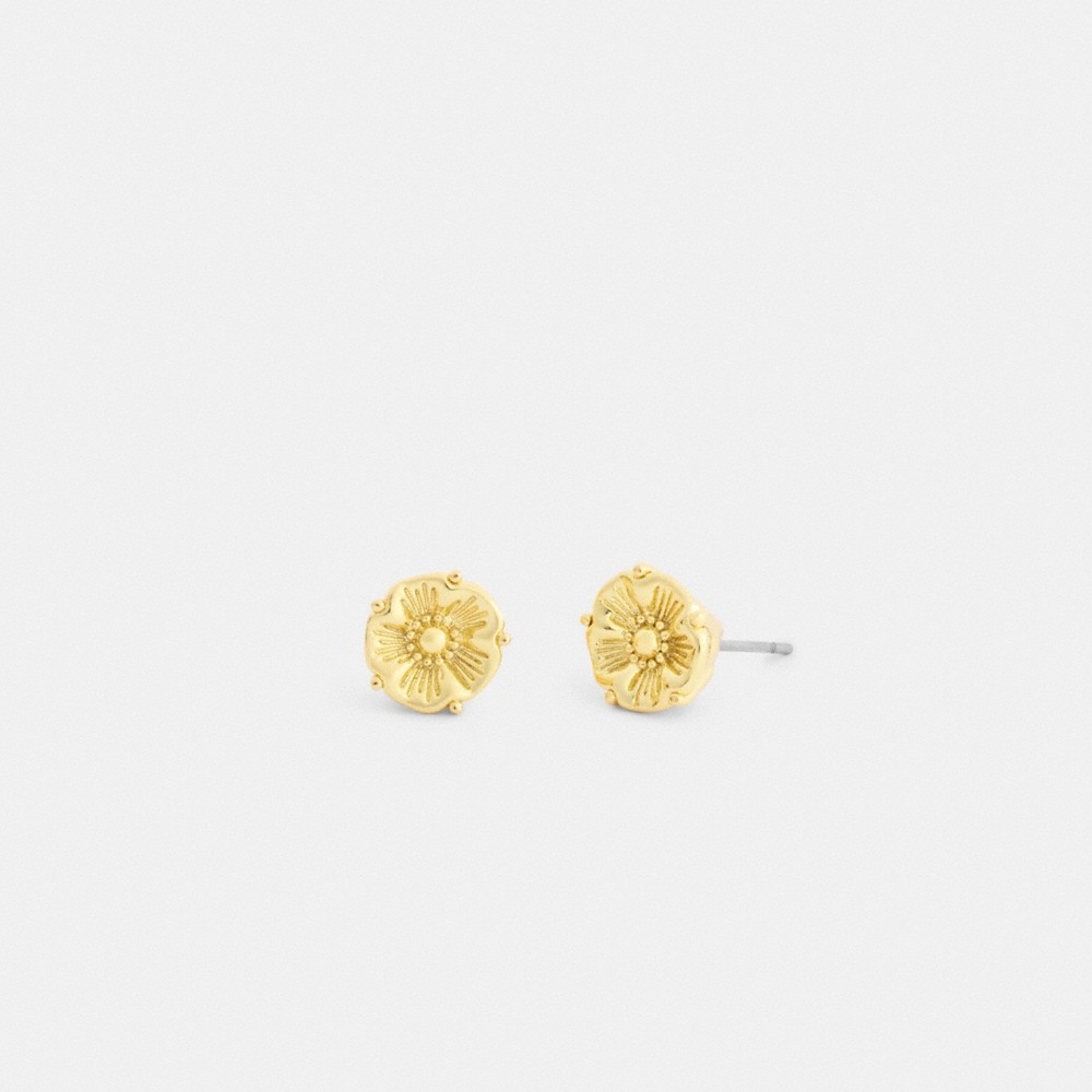 Coach Outlet Tea Rose Stud Earrings - Preorder